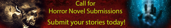 Call for horror novel submissions banner