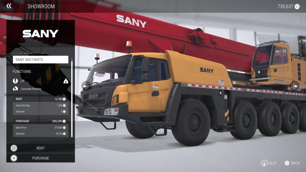 13a Construction Simulator SANY Pack review SAC1300T2 – Small Mobile Crane