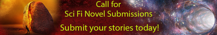 Call for science fiction novel submissions banner