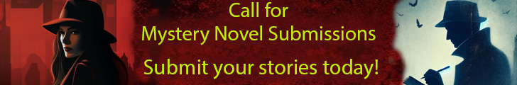 Call for mystery novel submissions banner