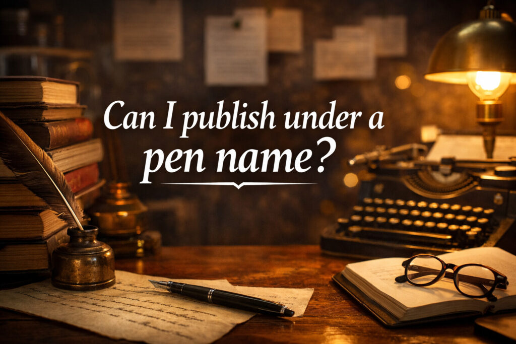 Can I publish under a pen name main