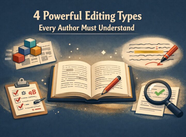 What is the difference between developmental, line, copy, and proofreading edits