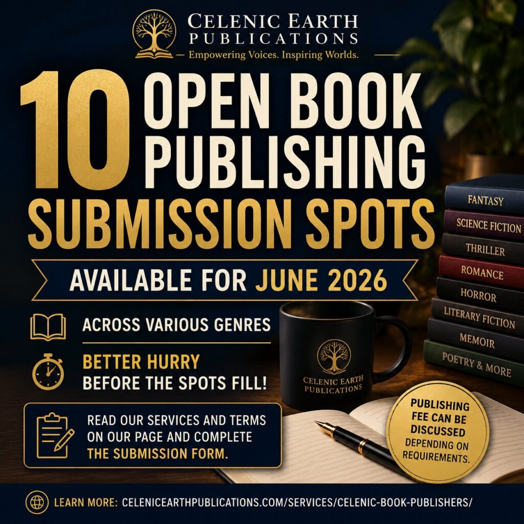 10 Open Publishing Submission Spots Available for June 2026