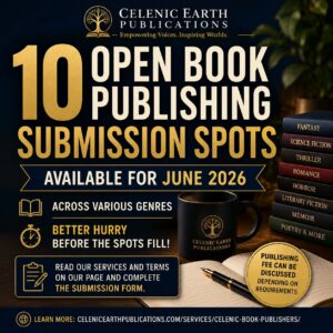 10 Open Publishing Submission Spots Available for June 2026