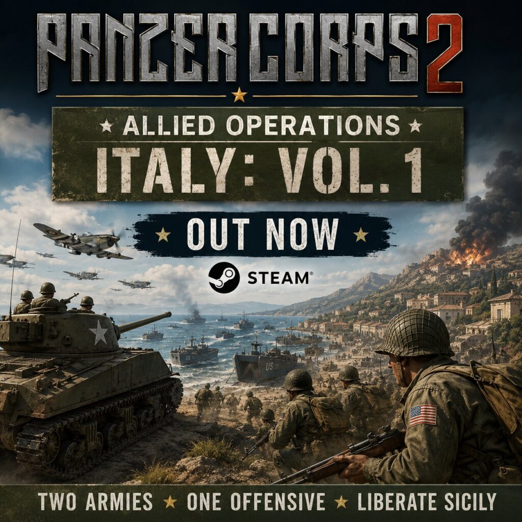 Panzer Corps 2 Allied Operations – Italy Vol. 1 Launches on Steam