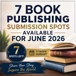 7 Book Publishing Submission Spots Available for June 2026