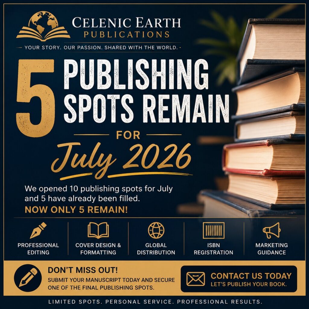 5 Publishing Spots Remain for July 2026