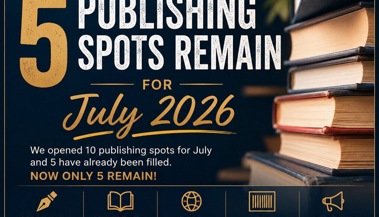 5 Publishing Spots Remain for July 2026