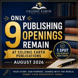 Only 9 Publishing Openings Remain at Celenic Earth Publications This August